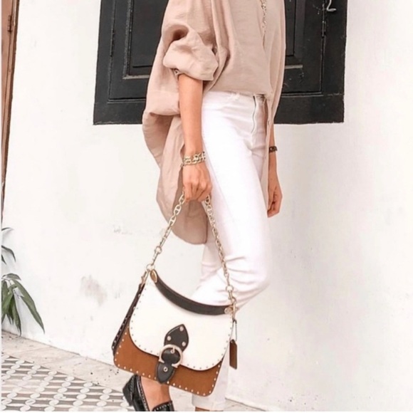 Coach Restored Beat Shoulder Bag In Colorblock With Rivets - Picture 8 of 8